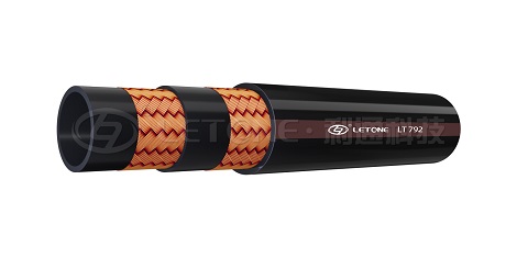 Fiber braided double resin hose